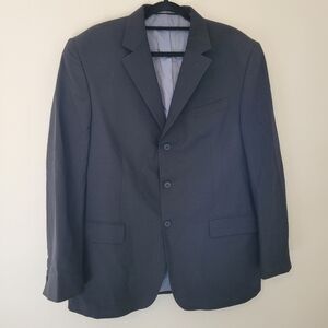 Oscar de la Renta Profile Black 3 Button Suit Jacket